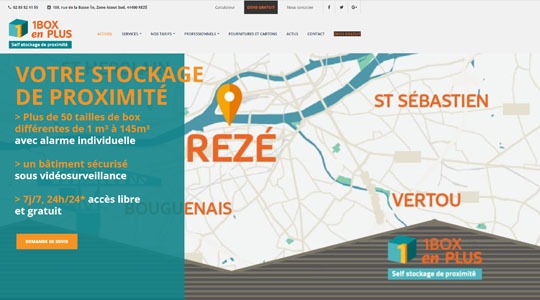 Page d’accueil du site Garde meubles en libre service à Nantes