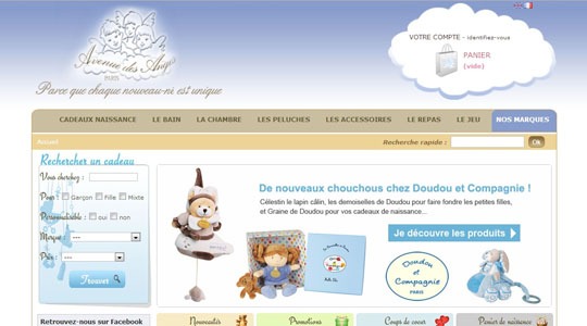 Page d’accueil du site Avenue des Anges : Quand les anges préparent les trousseaux