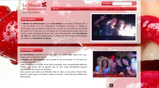 Page d’accueil du site Discothèque du 50 : Le Moulin de Quincampoix
