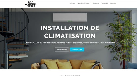 Page d’accueil du site La climatisation avec Abc-climatisation-Toulon : installation et dépannage