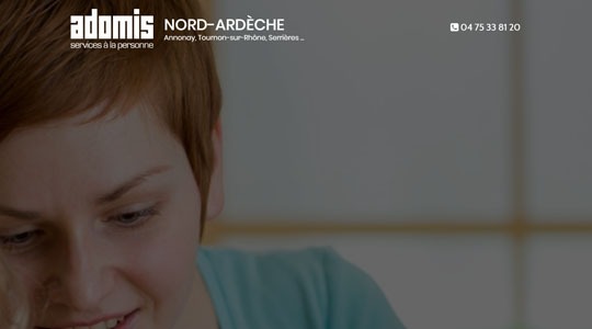Page d’accueil du site Un service d’aide à domicile au secours de votre famille