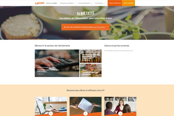 Page d’accueil du site Pourquoi faire carrière dans les métiers de l’agroalimentaire