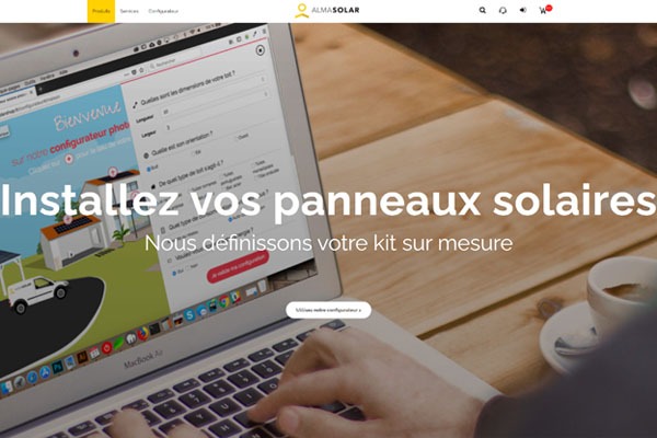 Page d’accueil du site Achat de panneaux solaires et d’onduleurs solaires en ligne