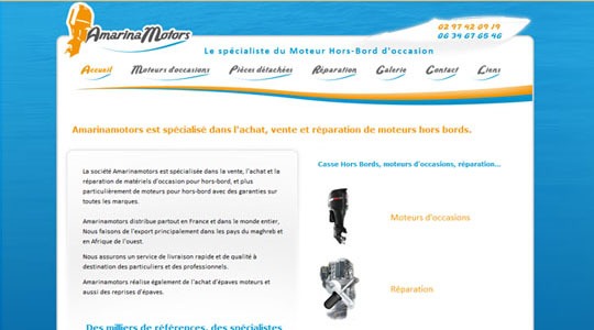 Page d’accueil du site Moteurs d’occasions hors-bords en Bretagne
