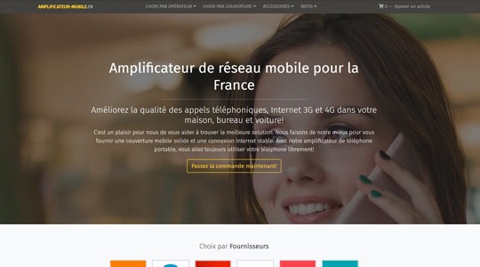 Page d’accueil du site Pourquoi utiliser un amplificateur de signal mobile