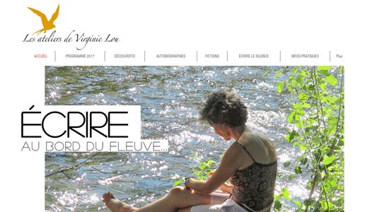 Page d’accueil du site Une initiation à l’écriture et ses techniques, avec Atelier écriture