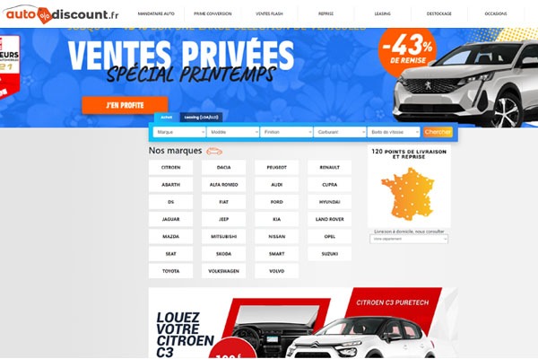 Page d’accueil du site Un mandataire auto vous permet d’économiser de l’argent !