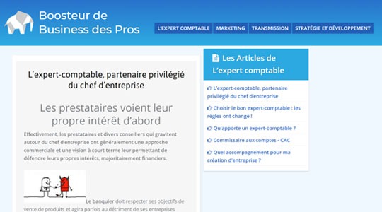 Page d’accueil du site BBDP, le site professionnel pour booster votre business