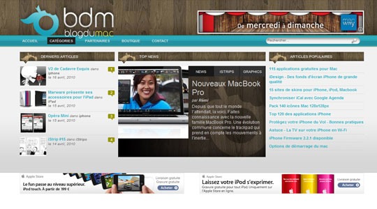 Page d’accueil du site Le Blog des MacUsers