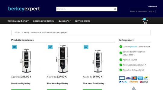 Page d’accueil du site 3 bonnes raisons de filtrer votre eau du robinet ou de pluie