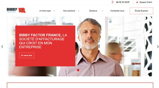 Page d’accueil du site Profitez du meilleur de l’affacturage avec Bibby Factor
