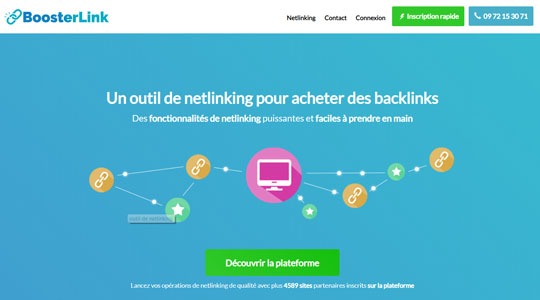 Page d’accueil du site Plateforme de netlinking pour booster votre trafic