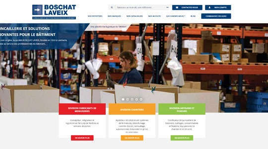 Page d’accueil du site La quincaillerie en ligne pour les professionnels