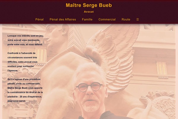 Page d’accueil du site Cabinet Bueb Saverne Avocats