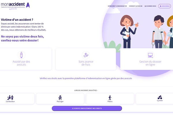 Page d’accueil du site Mon enfant est responsable d’un accident de la route