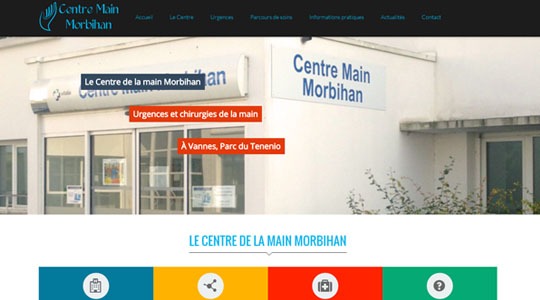 Page d’accueil du site Le CMM : les urgences de la main jusqu’au coude