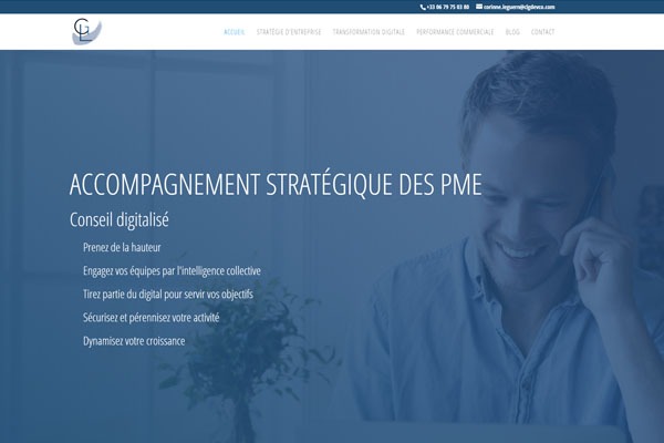 Page d’accueil du site Stratégie d’entreprise et transformation digitale