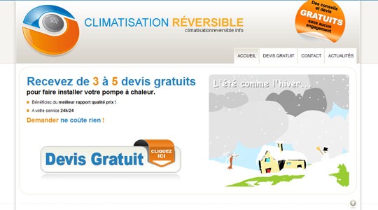 Page d’accueil du site La climatisation réversible : un choix économique et responsable