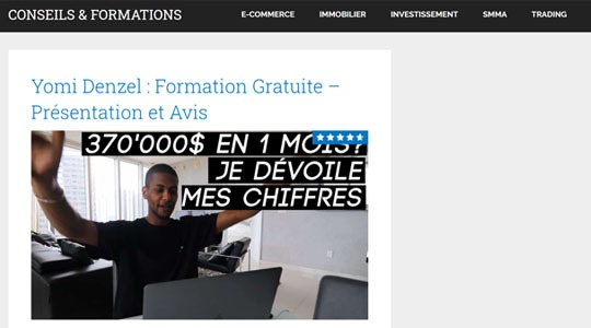 Page d’accueil du site Des formations en ligne pour développer son capital