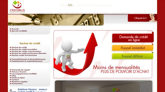 Page d’accueil du site Faîtes un rachat de credits à votre mesure