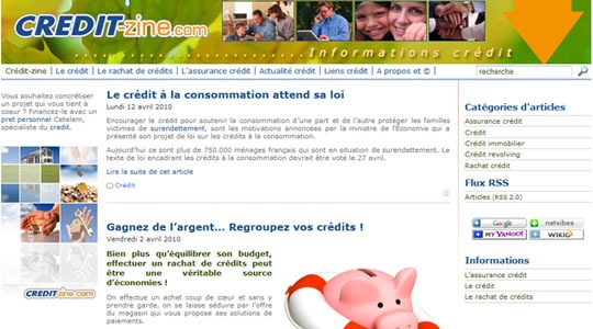 Page d’accueil du site Rachat de crédit, pratiques du crédit, où en êtes vous ?