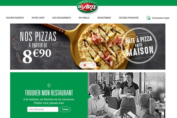 Page d’accueil du site Manger du “vrai” italien en commandant en ligne, c’est désormais possible !