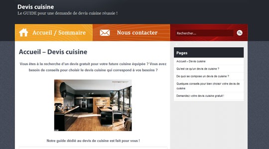 Page d’accueil du site Choisissez le meilleur devis cuisine