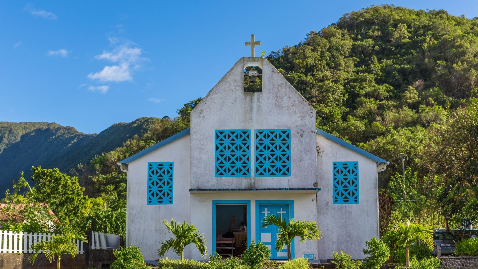 Église de Grand Galet à Saint-Joseph, au cœur des montagnes du Sud sauvage de La Réunion