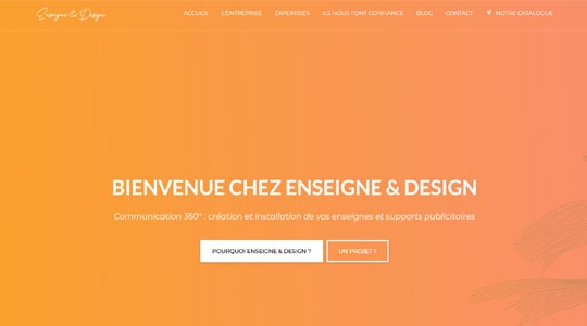 Page d’accueil du site L’importance d’une belle enseigne pour votre commerce