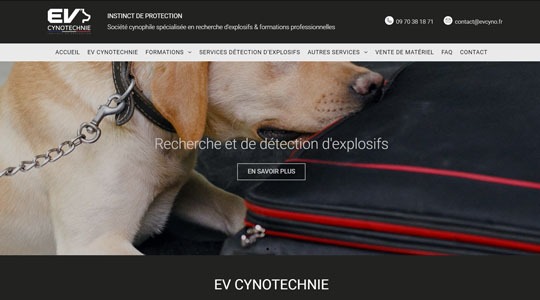 Page d’accueil du site Quelle formation choisir pour devenir maitre-chien ?