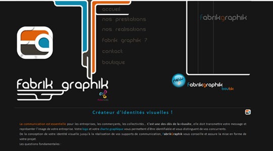 Page d’accueil du site FabrikGraphik : L’imprimerie en ligne qui conçoit et fabrique vos supports de communication
