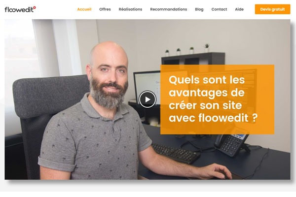 Page d’accueil du site Création de site internet clé en main en Suisse