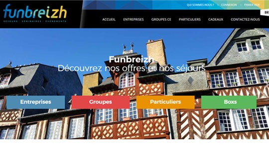 Page d’accueil du site Organiser son voyage en Bretagne