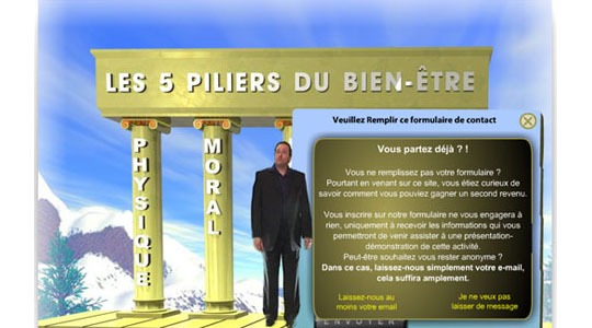 Page d’accueil du site Gagnez un second revenu