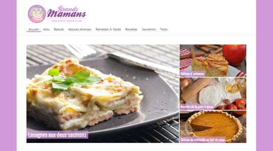 Page d’accueil du site Des remèdes simples, naturels et économiques, avec Grands-mamans.com