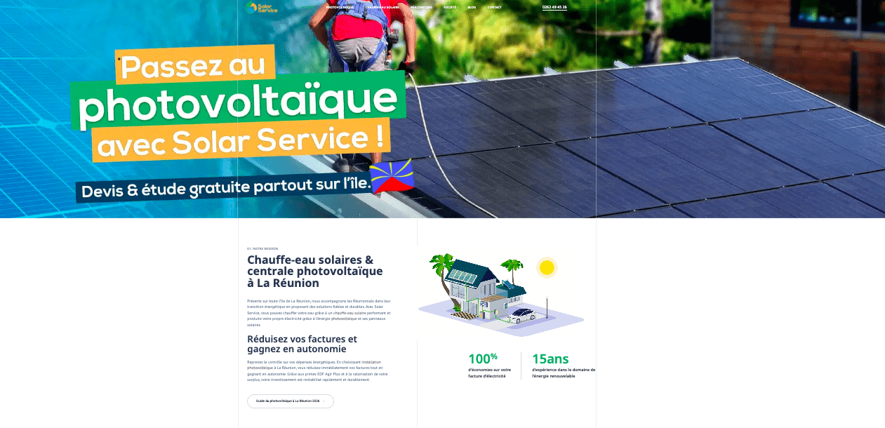 Pose de panneaux photovoltaïques sur toiture à La Réunion 974 : Guide installation 2026