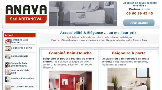 Page d’accueil du site Installation de salle de bain ergonomique pour le confort et le bien être