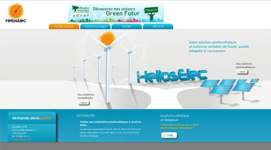 Page d’accueil du site Panneaux solaires : Votre nouvelle énergie