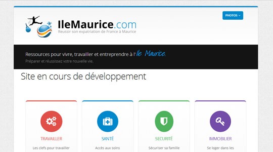 Page d’accueil du site Les démarches pour s’expatrier à l’Ile Maurice