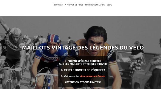 Page d’accueil du site Le vélo, un moyen de locomotion pratique et écologique