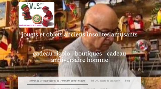 Page d’accueil du site L’Amusant Musée Virtuel du Jouet