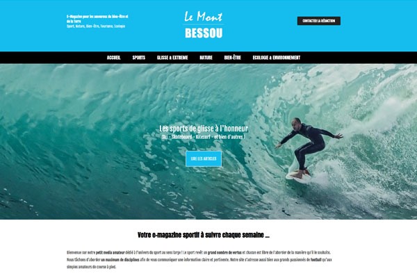 Page d’accueil du site E-Magazine Sport, Nature, Bien-être, Tourisme, Ecologie