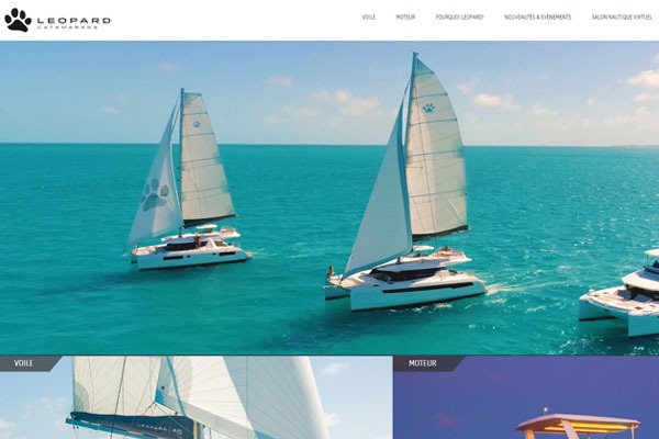 Page d’accueil du site Catamarans à Voile et à Moteur