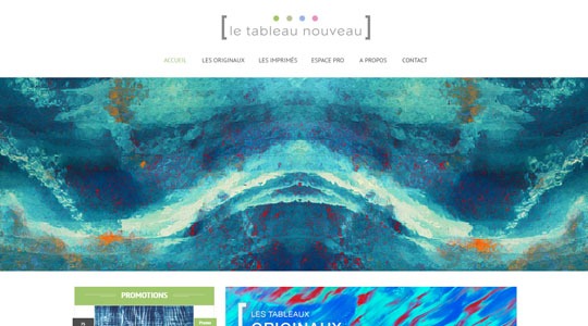 Page d’accueil du site Des tableaux pour la décoration de son intérieur, avec Le tableau nouveau