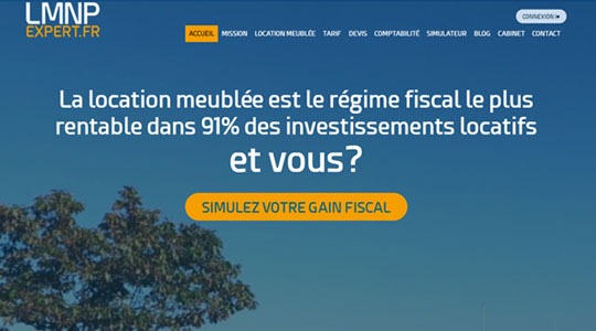 Page d’accueil du site Bénéficier du statut fiscal LMNP avec LMNP Expert