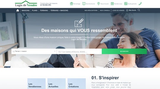 Page d’accueil du site S’installer en Vendée, une démarche pour plus de qualité de vie