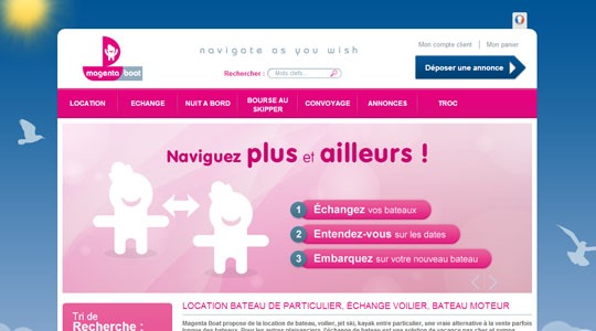 Page d’accueil du site Naviguer autrement avec la location de bateau entre particulier