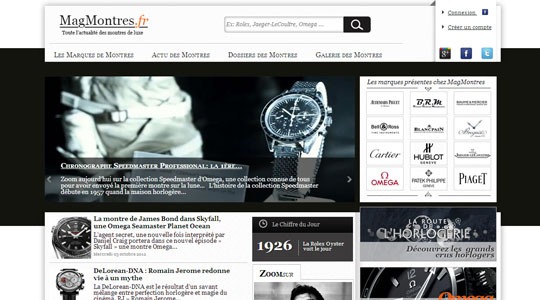 Page d’accueil du site A la découverte de la Haute-Horlogerie sur MagMontres.fr