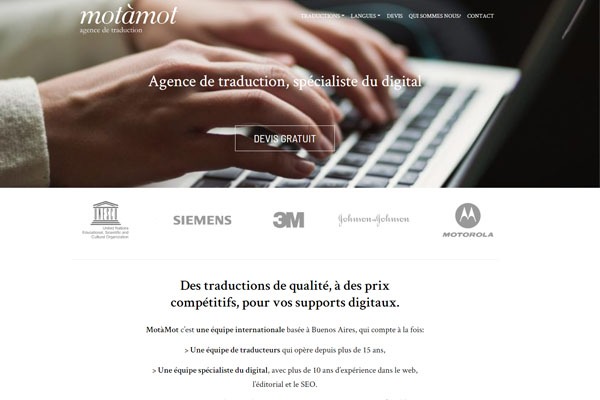 Page d’accueil du site Dans quel cas faire appel à une agence de traduction