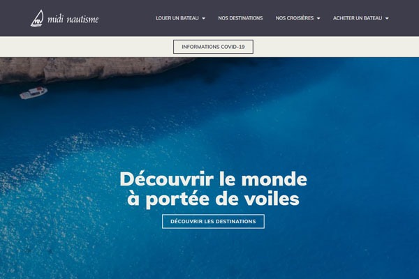 Page d’accueil du site Offrez-vous une croisière privée pour vos vacances !